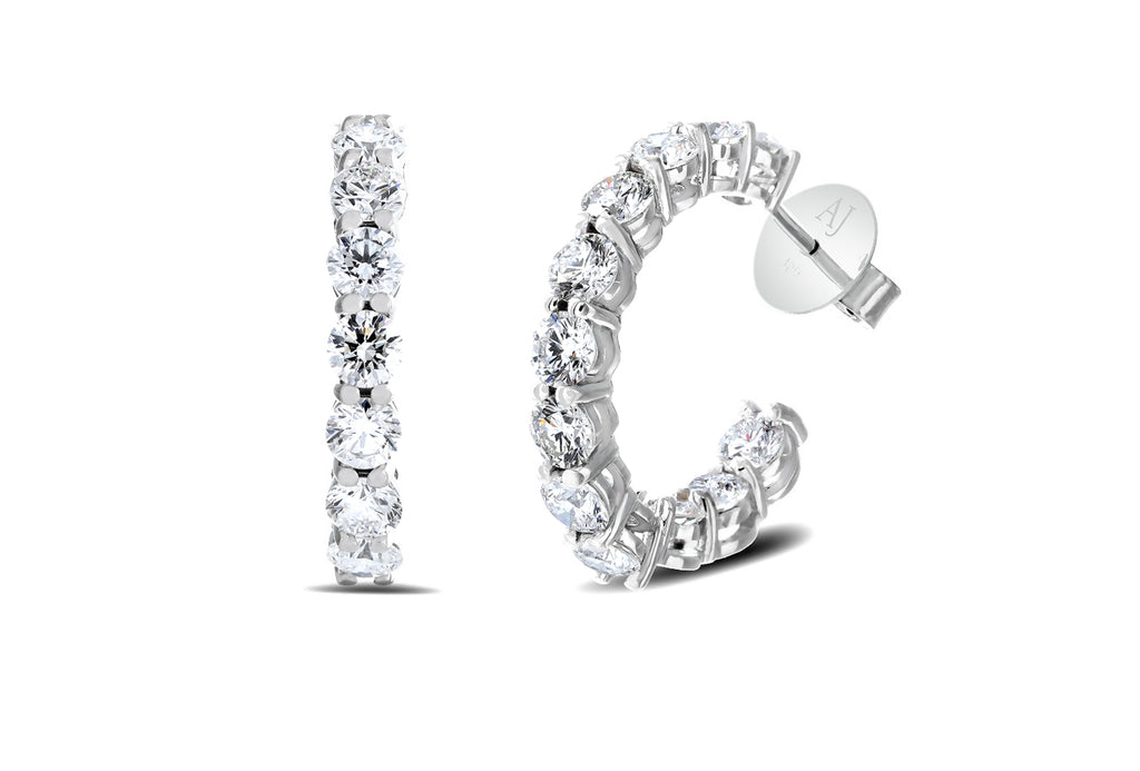 Diamond Inside Out Hoop Earrings