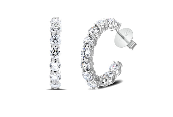 Diamond Inside Out Hoop Earrings