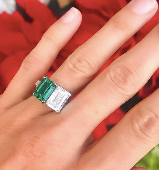 Bespoke Emerald and Diamond Ring