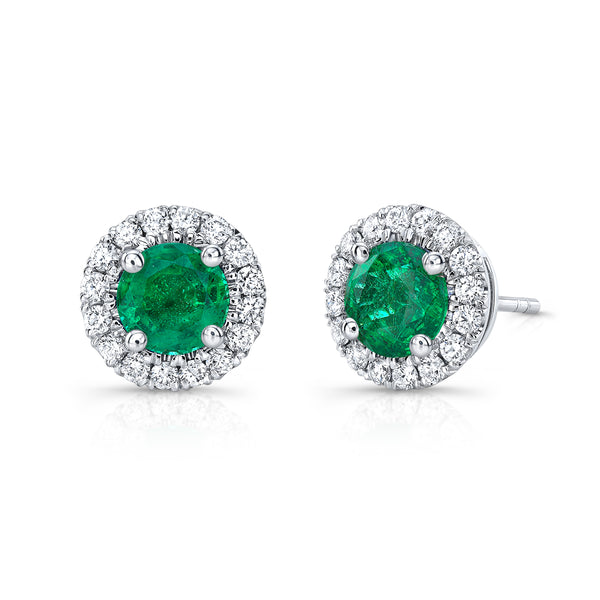 Emerald and Diamond Earrings