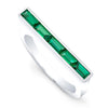 Emerald Skinni Ring