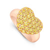 Yellow Sapphire Heart Ring