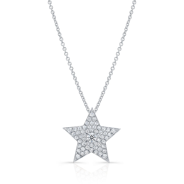 Large Diamond Star Necklace