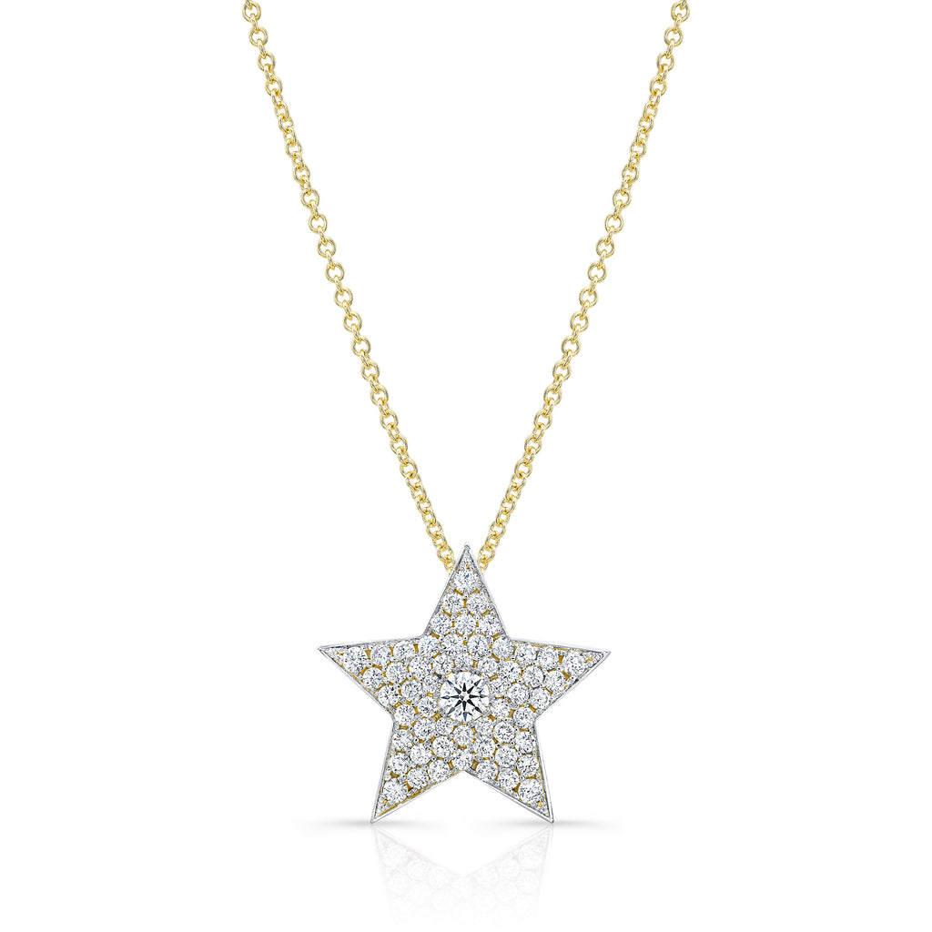 Large Diamond Star Necklace