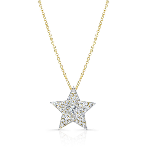 Large Diamond Star Necklace