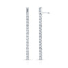 Diamond Baguette & Brilliant-Cut Drop Earrings