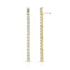 Diamond Baguette & Brilliant-Cut Drop Earrings