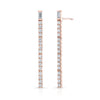 Diamond Baguette & Brilliant-Cut Drop Earrings