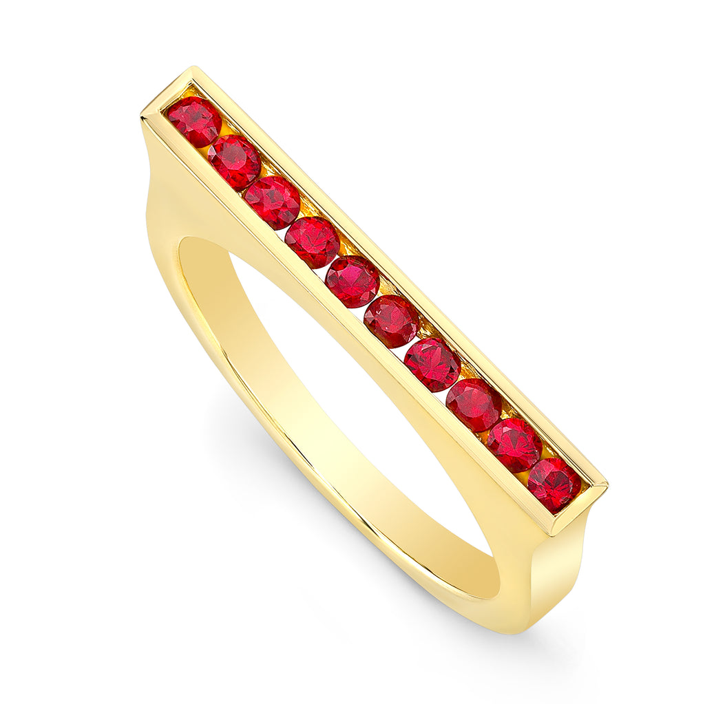 Round Ruby Skinni Ring