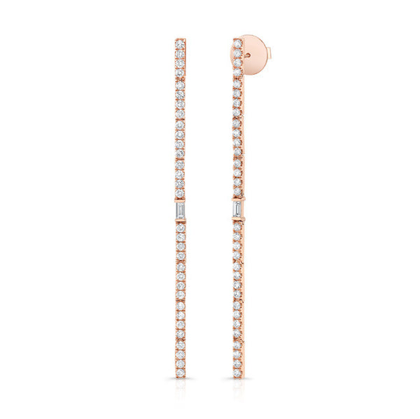 Diamond Brilliant-Cut Drop Earrings