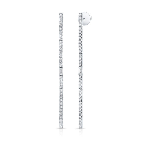 Diamond Brilliant-Cut Drop Earrings