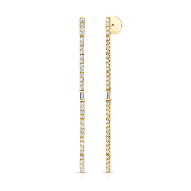 Diamond Brilliant-Cut Drop Earrings