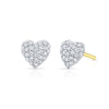 Petite Diamond Heart Earrings