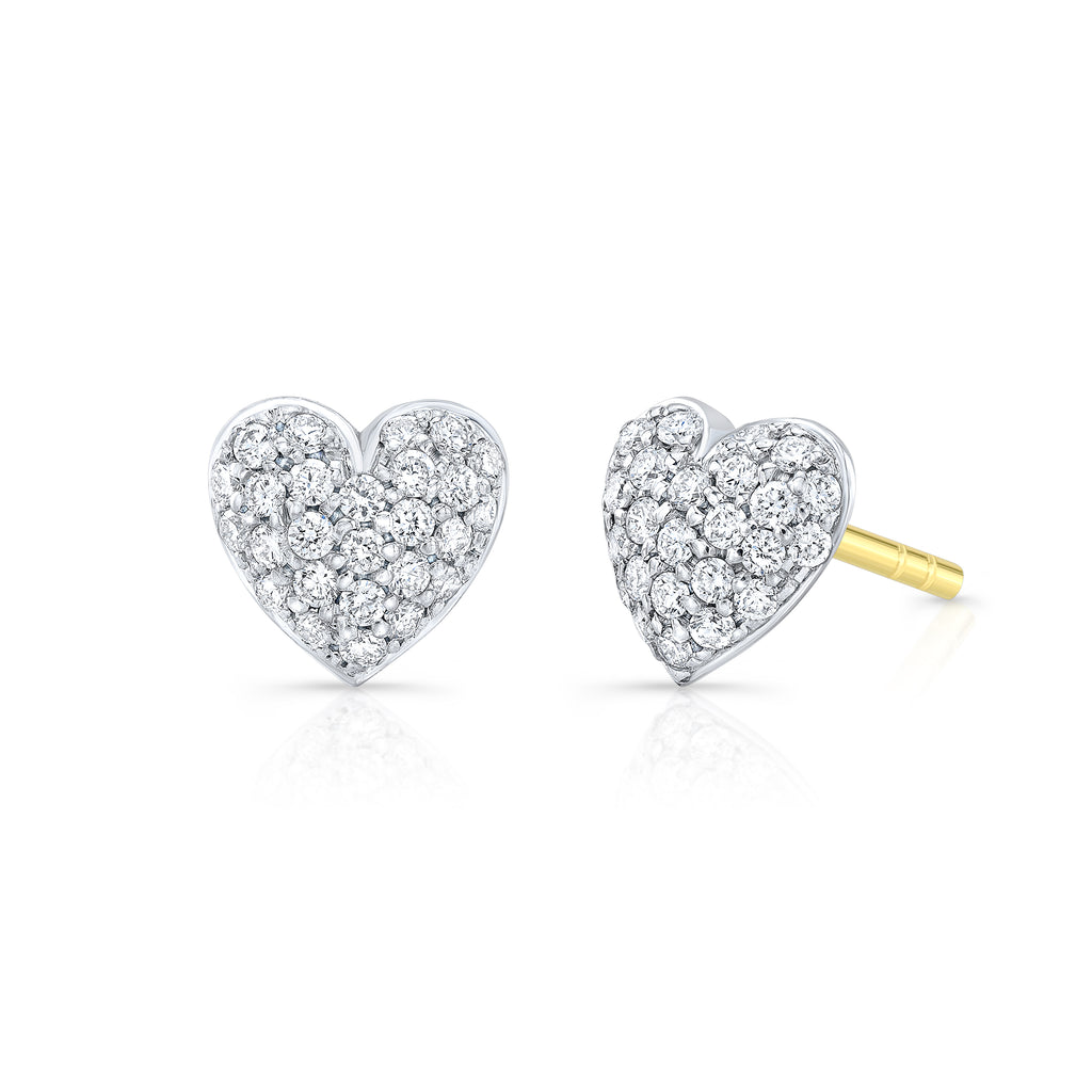 Petite Diamond Heart Earrings