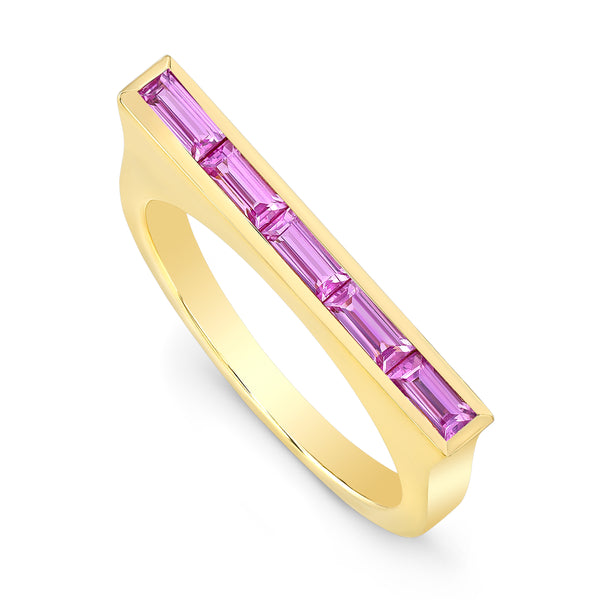 Pink Sapphire Skinni Ring