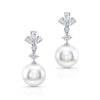 Diamond & Pearl Pendant Earrings