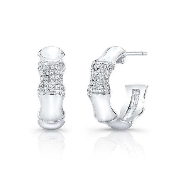 Diamond Bamboo Earrings
