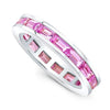 Pink Sapphire Baguette Channel Set Ring