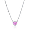 Pink Sapphire Heart Necklace