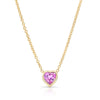 Pink Sapphire Heart Necklace