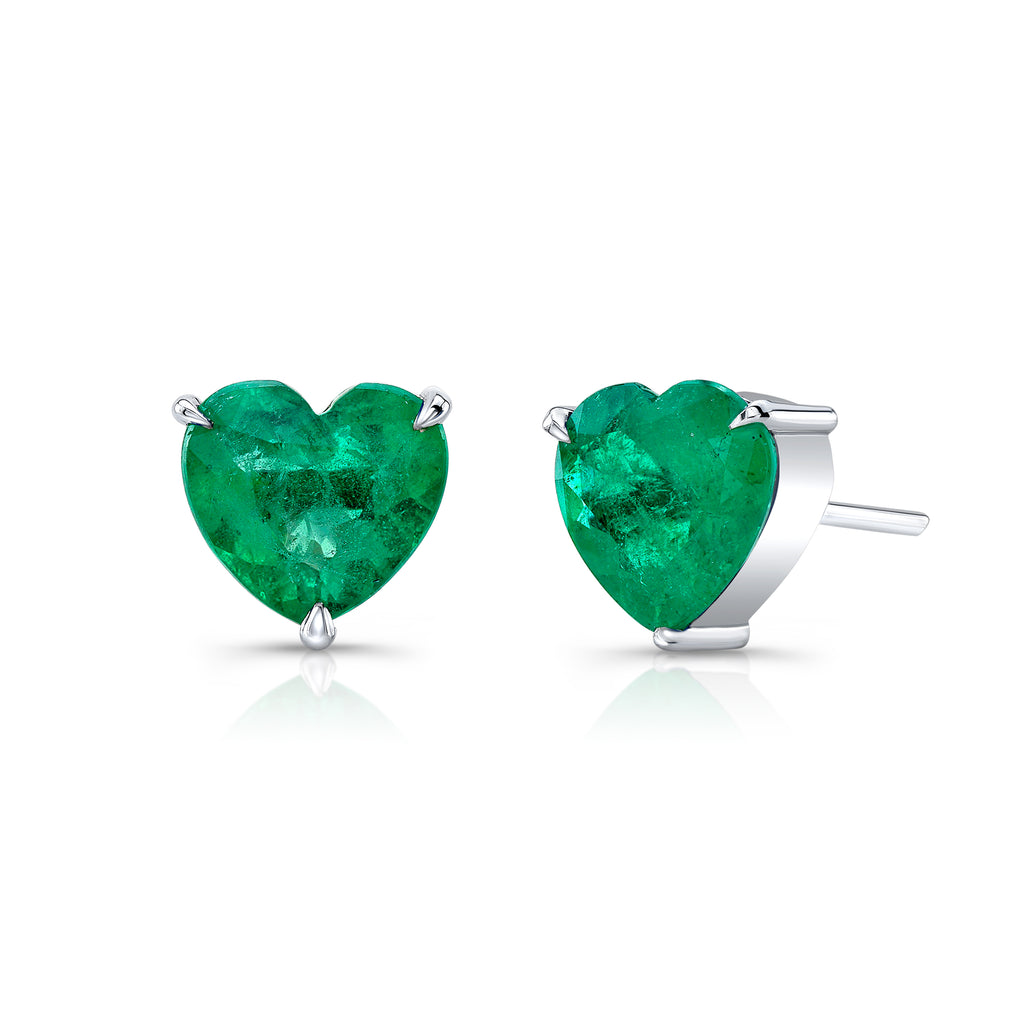 Emerald Heart Earrings