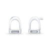 Diamond Stirrup Earrings