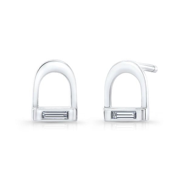 Diamond Stirrup Earrings