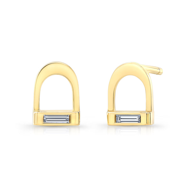 Diamond Stirrup Earrings