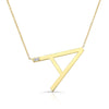 Initial Necklace with Baguette Diamond