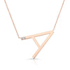 Initial Necklace with Baguette Diamond