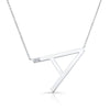 Initial Necklace with Baguette Diamond