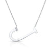 Initial Necklace with Baguette Diamond