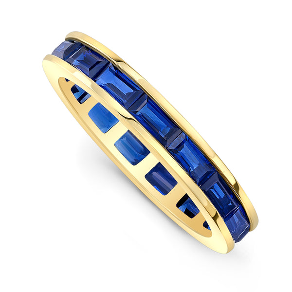 Sapphire Baguette Channel Set Ring