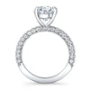 Custom Platinum Oval Diamond Ring