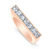 Square-Cut Diamond Skinni Ring