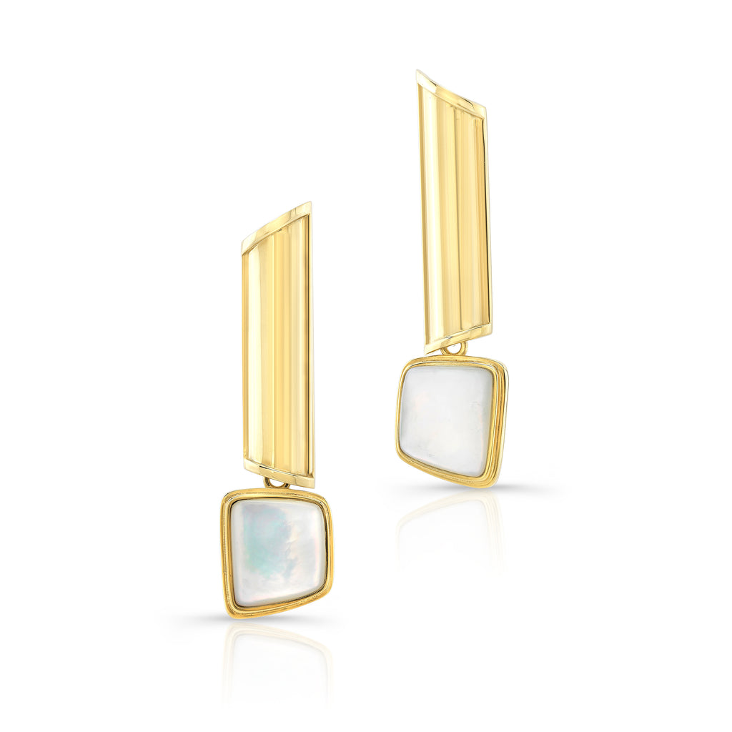 Mother-Of-Pearl Column Earrings