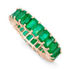 Emerald-Cut Emerald Eternity Band