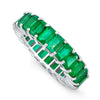 Emerald-Cut Emerald Eternity Band