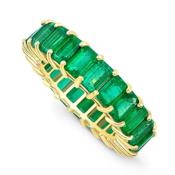 Emerald-Cut Emerald Eternity Band