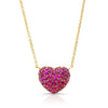 Ruby Full Heart Necklace