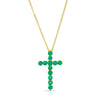 Emerald Cross Necklace