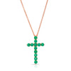 Emerald Cross Necklace