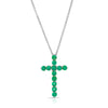 Emerald Cross Necklace