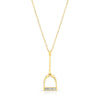 Petite Diamond Stirrup Necklace