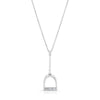 Petite Diamond Stirrup Necklace