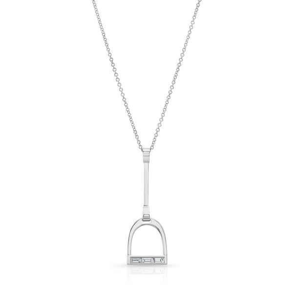 Petite Diamond Stirrup Necklace