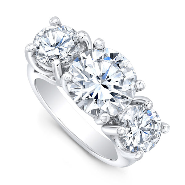 Triple Brilliant Cut Diamond Ring