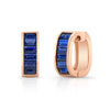 Sapphire Baguette Huggies