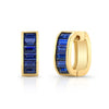 Sapphire Baguette Huggies