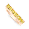 Square Yellow Diamond Skinni Ring